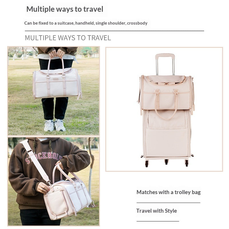 Portable Large Capacity Pet Carrier With Wheels