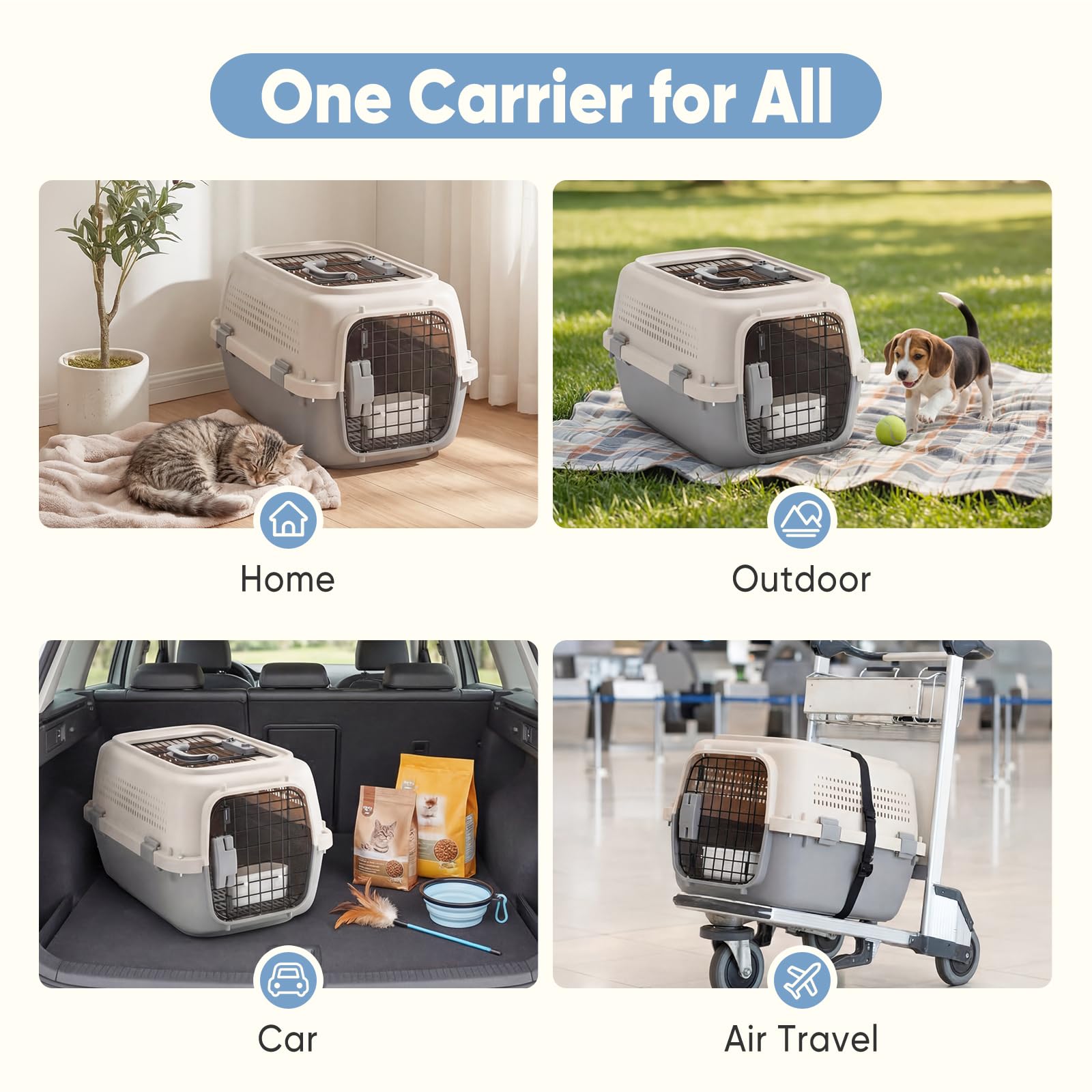 Airline Approved Pet Carrier Crate Small Dogs Cats
