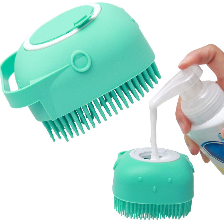 Soft Silicone Pet Shampoo Massager Brush Grooming Scrubber