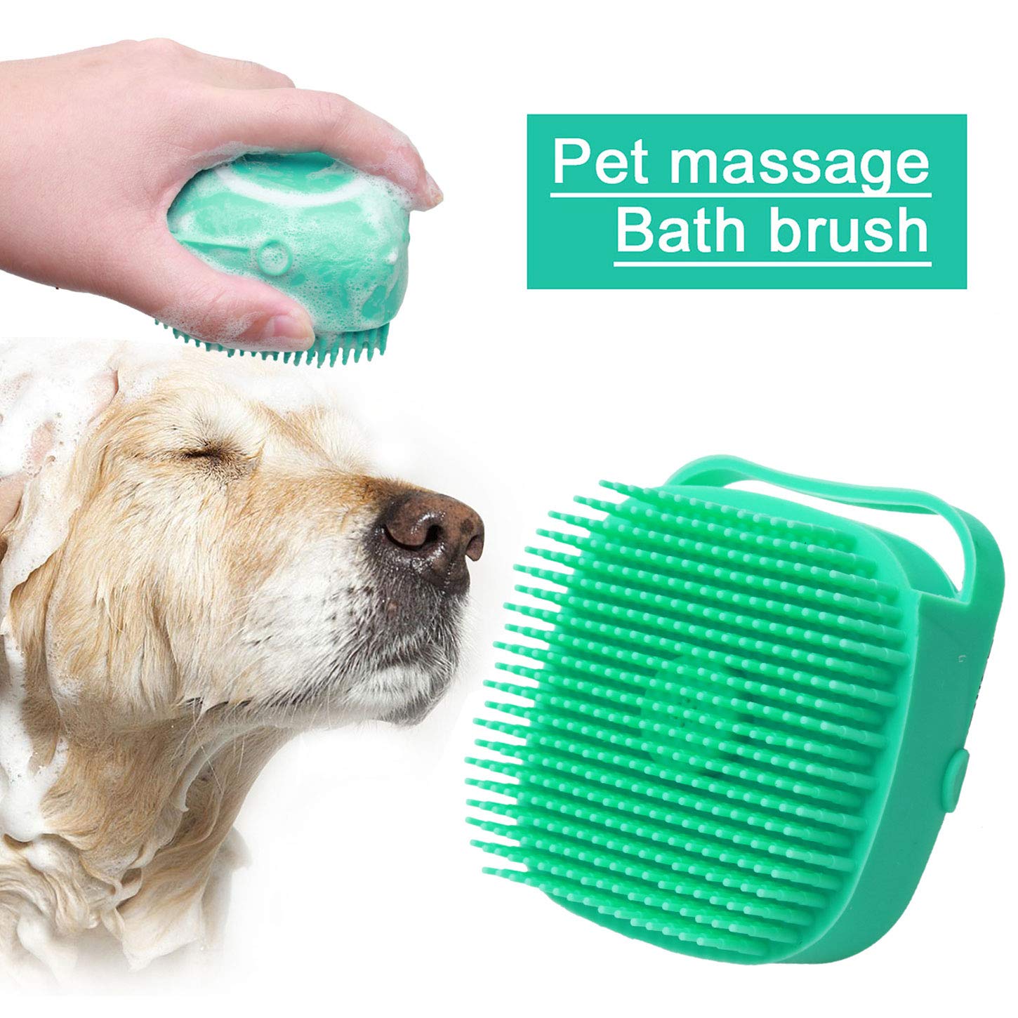 Soft Silicone Pet Shampoo Massager Brush Grooming Scrubber