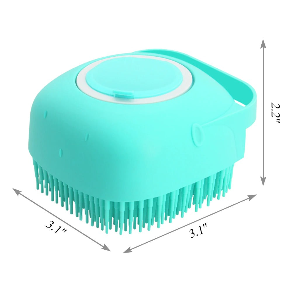 Soft Silicone Pet Shampoo Massager Brush Grooming Scrubber
