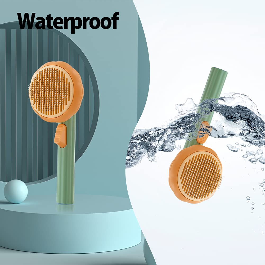 Pumpkin Self-Cleaning Slicker Brush For Dogs Cats