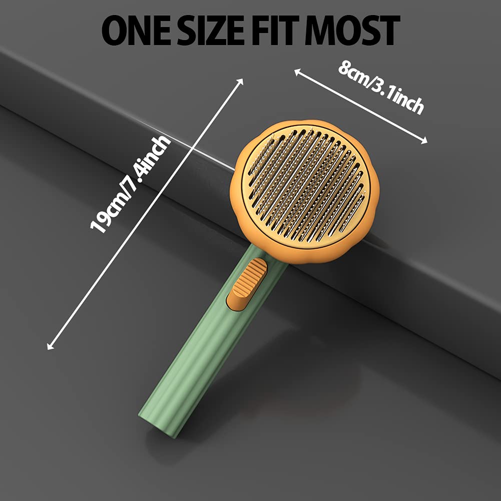 Pumpkin Self-Cleaning Slicker Brush For Dogs Cats