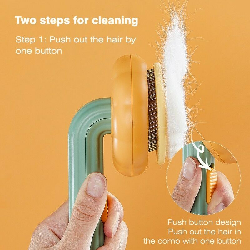 Pumpkin Self-Cleaning Slicker Brush For Dogs Cats