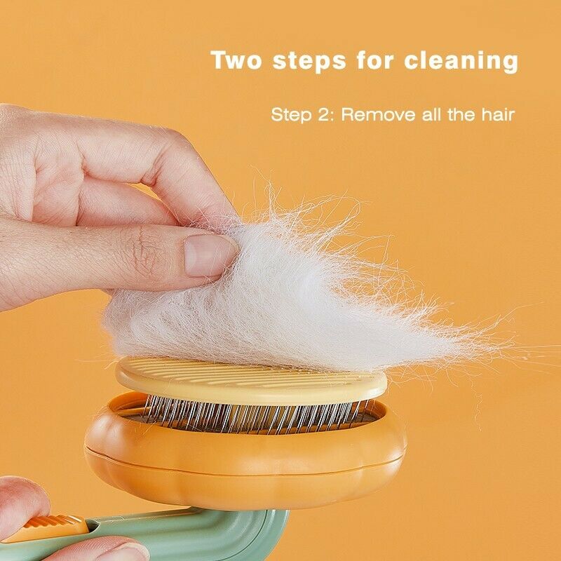 Pumpkin Self-Cleaning Slicker Brush For Dogs Cats