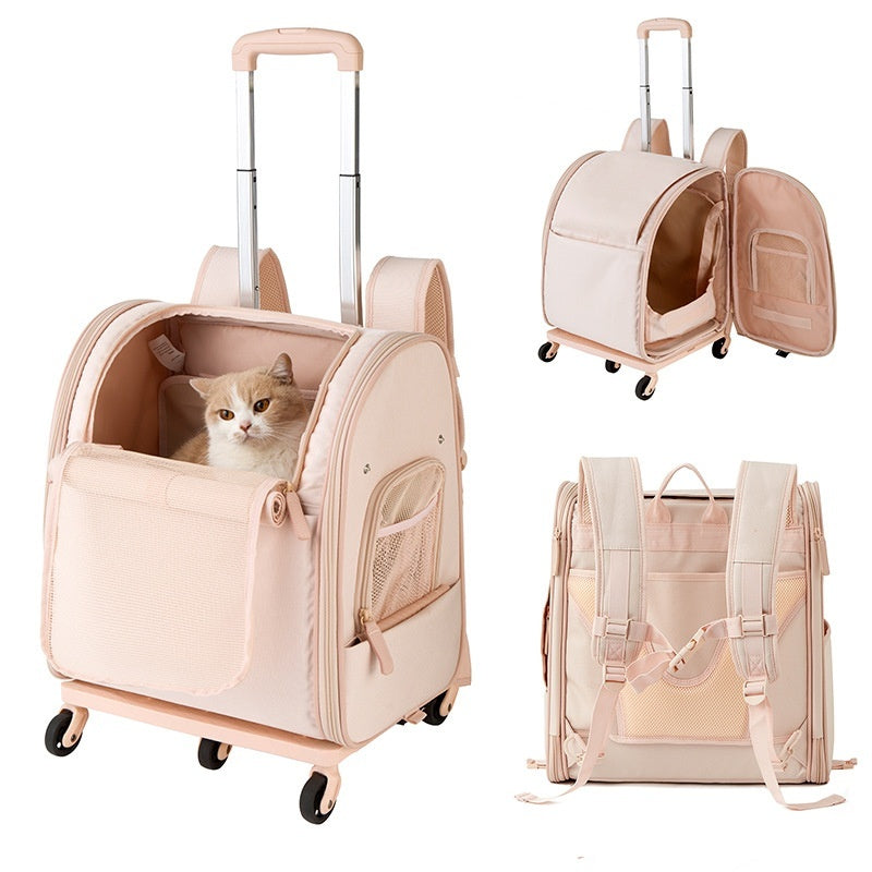 Portable Large Capacity Pet Carrier With Wheels