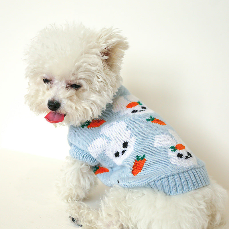 Bowknot Hollow Knit Sweater Costume For Dogs Cats