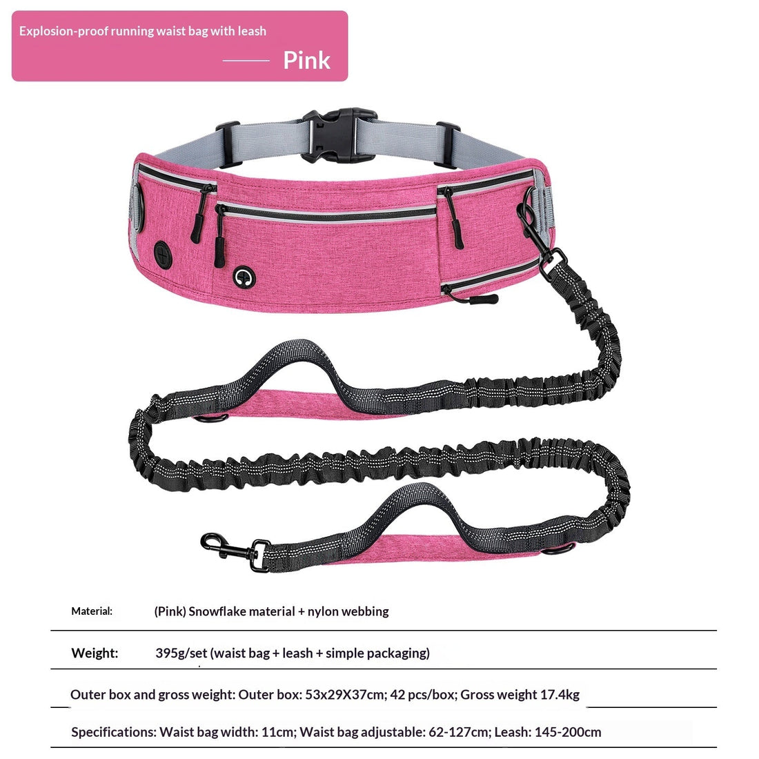Reflective Multifunctional Retractable Pet Dog Leash