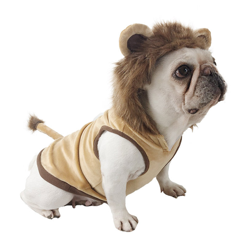 Lion Costume Clothes For Dogs Cats Halloween Pets