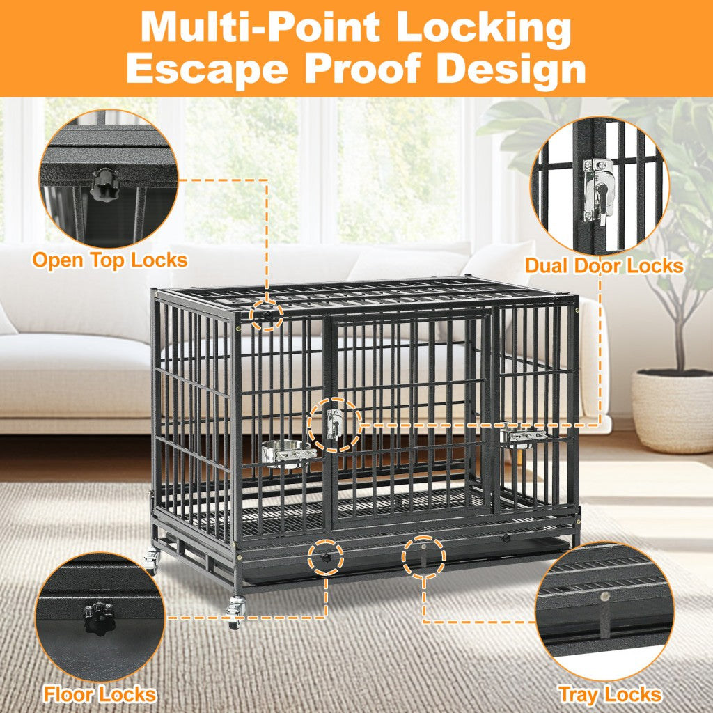 37-Inch Stackable Heavy Duty Dog Crate 371D07