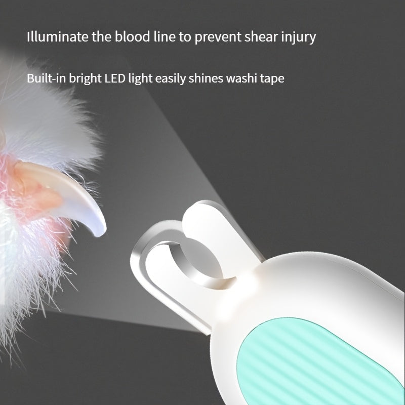 Dog Cat Nail Clippers With LED Light Cut-Hole