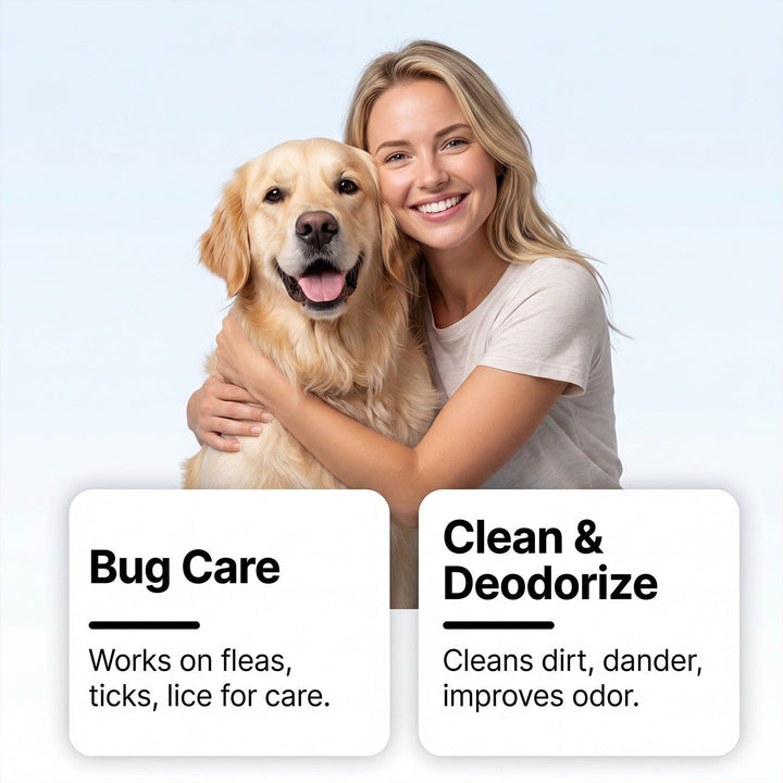 Pet Flea Tick Cleaning Shampoo Gentle Formula