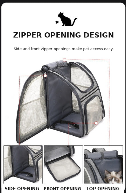 Large Ventilated Pet Backpack Carrier For Small Animals