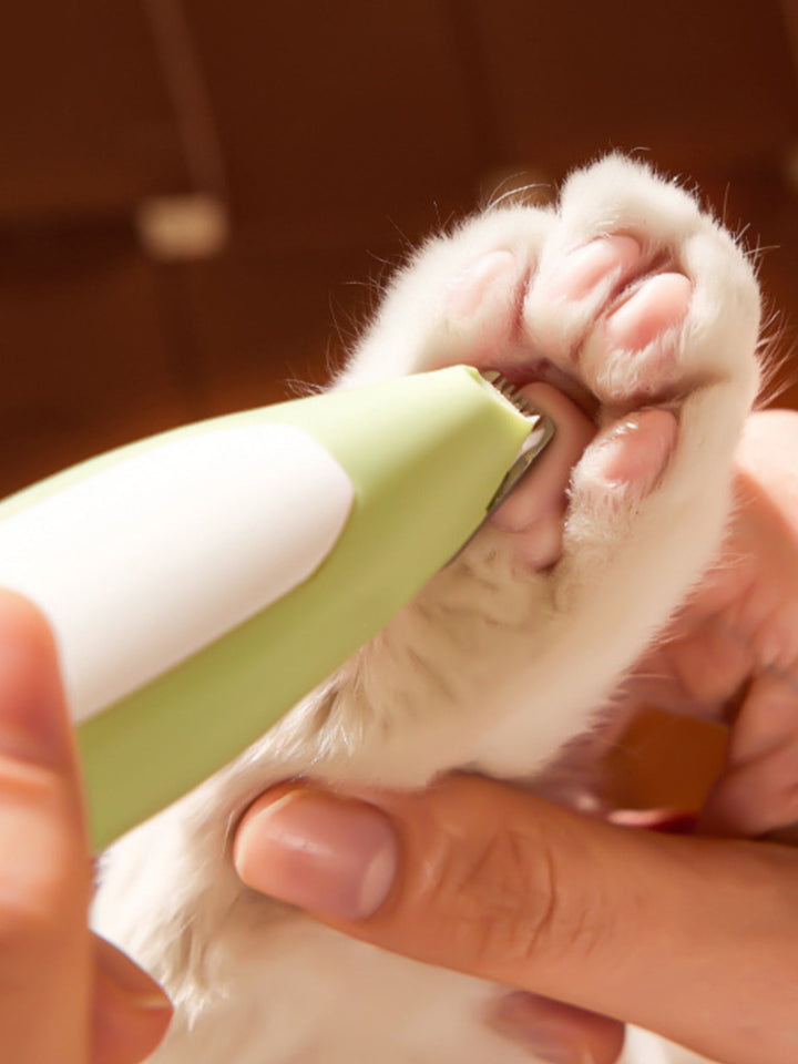 Rechargeable LED Pet Paw Trimmer Low Noise Grooming