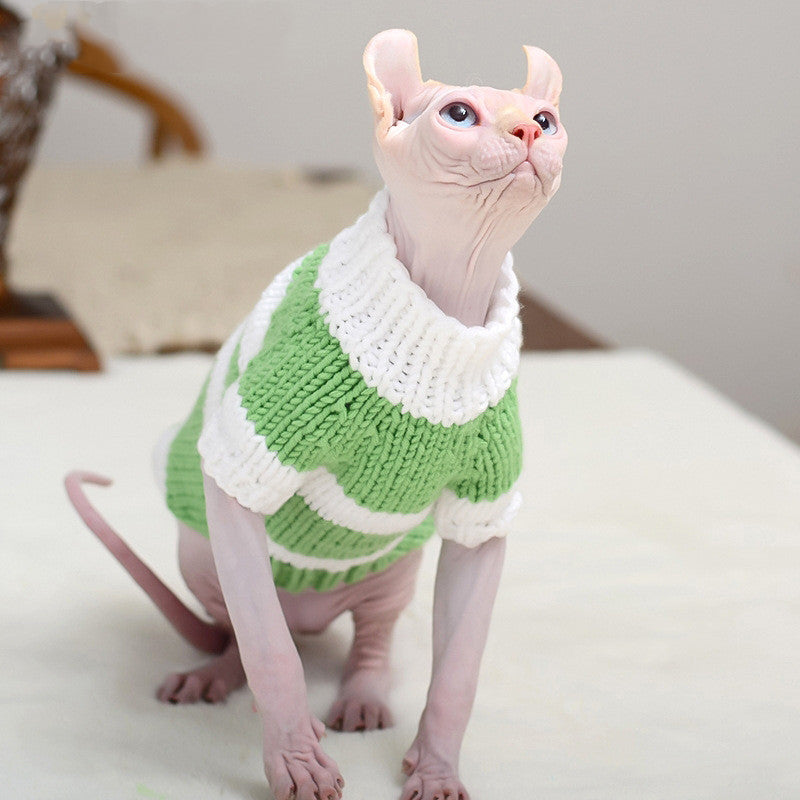 Warm Sweater Clothing For Hairless Cats Pet Wear