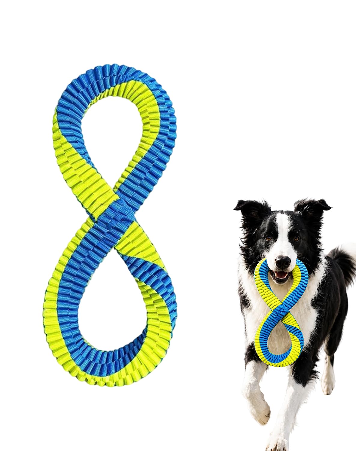 Dental Cleaning Tug Toy Textured Weave Two Loop