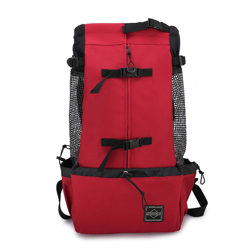 Portable Double-Shoulder Dog Carrier Backpack For Outdoor Travel