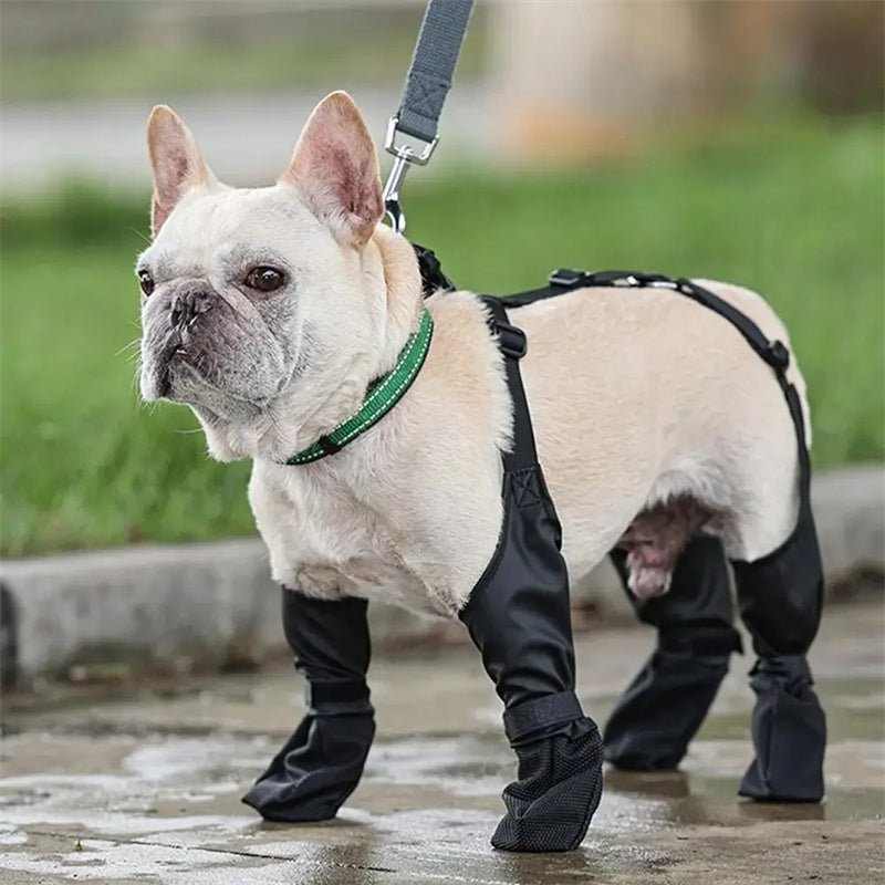 Waterproof Adjustable Dog Boots Soft Breathable Outdoor Shoes