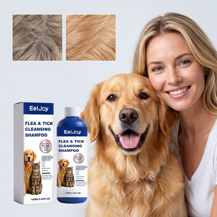 Pet Flea Tick Cleaning Shampoo Gentle Formula