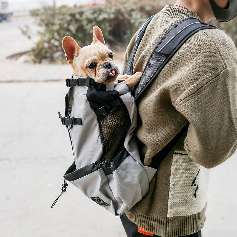 Portable Double-Shoulder Dog Carrier Backpack For Outdoor Travel