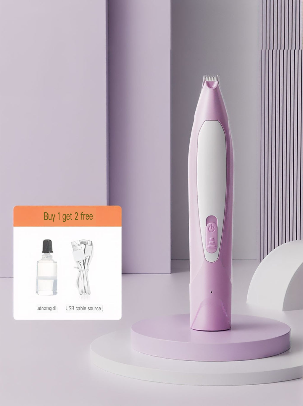 Rechargeable LED Pet Paw Trimmer Low Noise Grooming