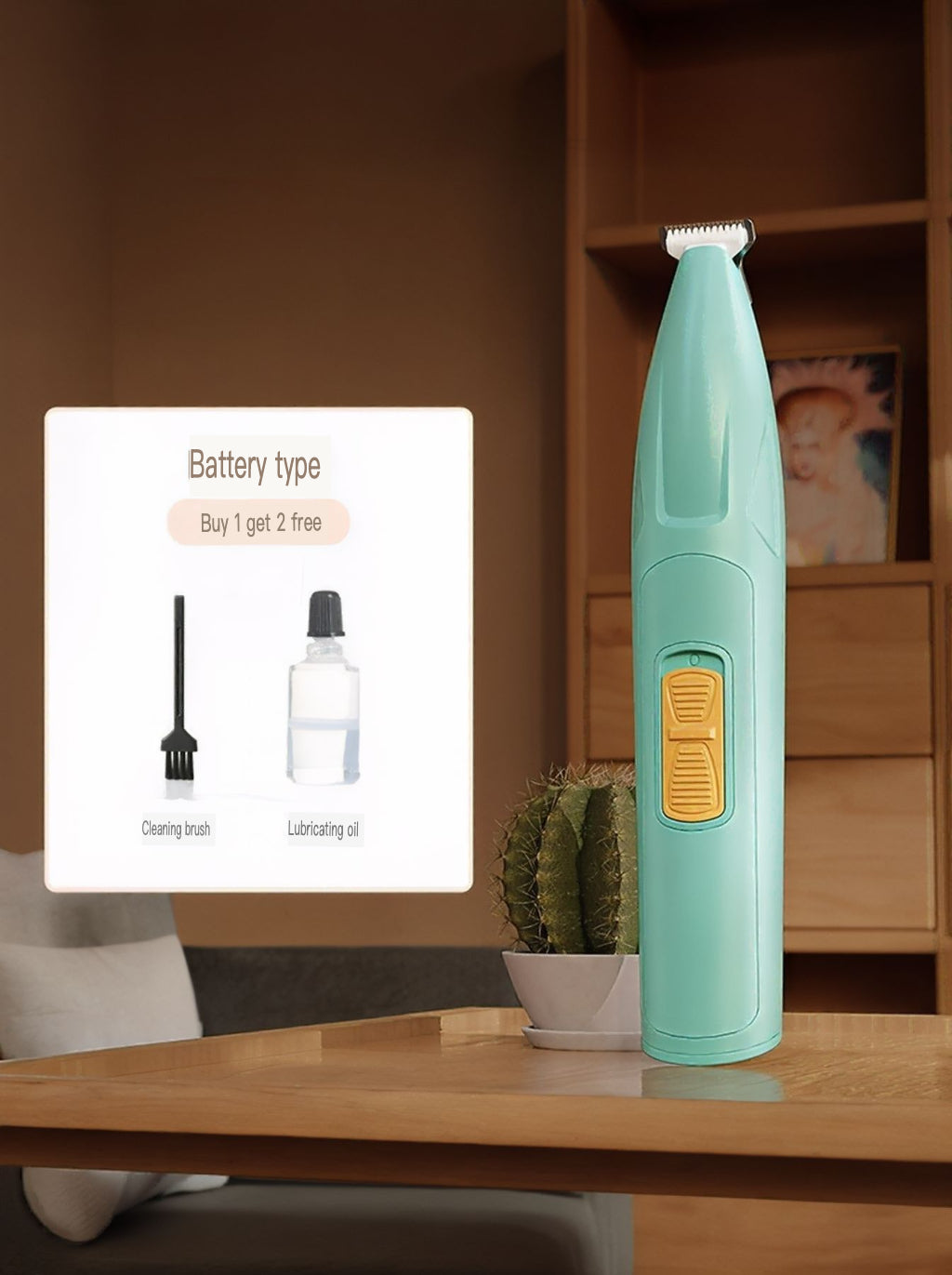 Rechargeable LED Pet Paw Trimmer Low Noise Grooming