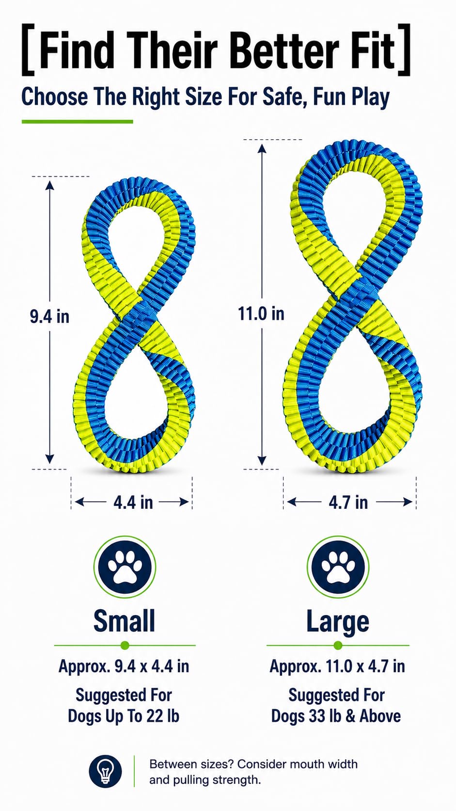 Dental Cleaning Tug Toy Textured Weave Two Loop
