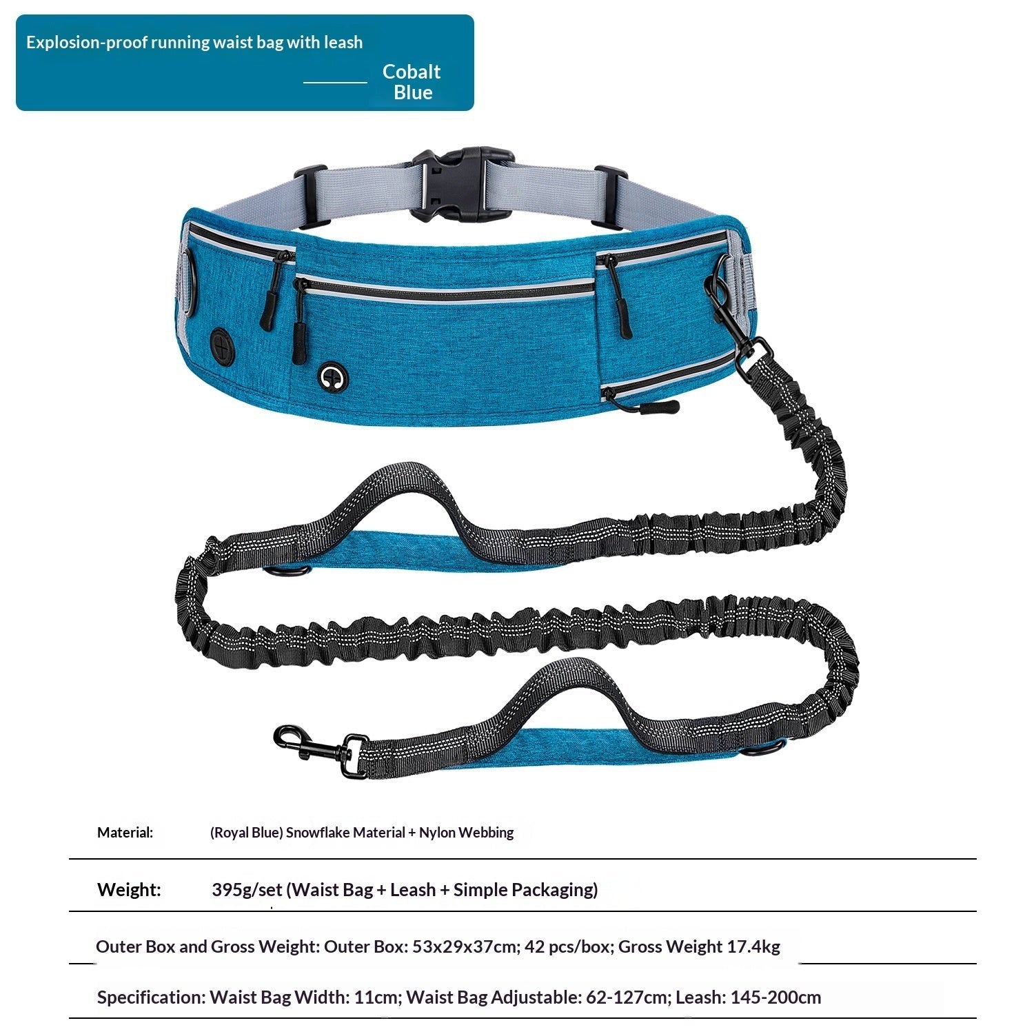 Reflective Multifunctional Retractable Pet Dog Leash