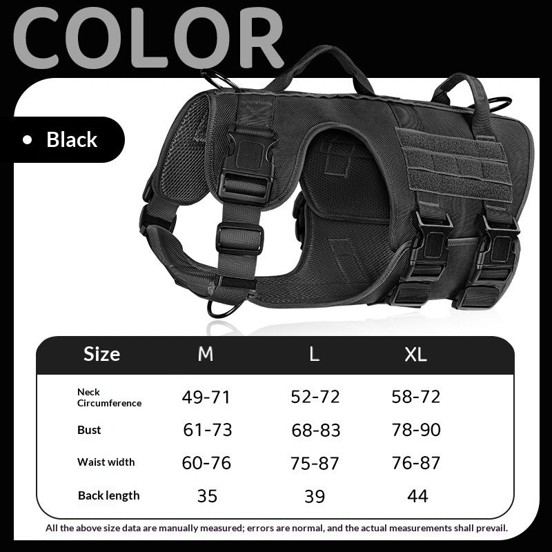 Tactical Dog Chest Harness With Multifunction Leash