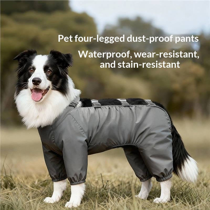 Split-Style Anti-Dirt Pet Raincoat Set For Dogs