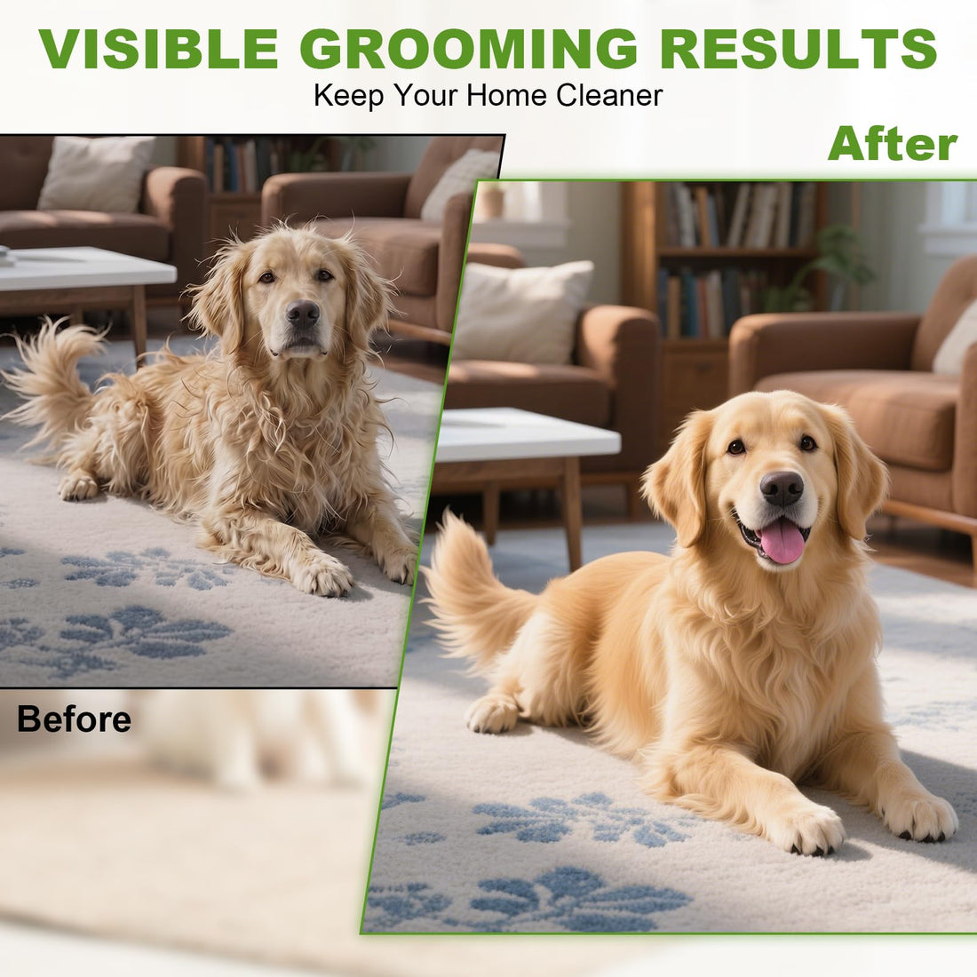 Double-Sided Dematting Comb For Dogs Cats Thick Coats
