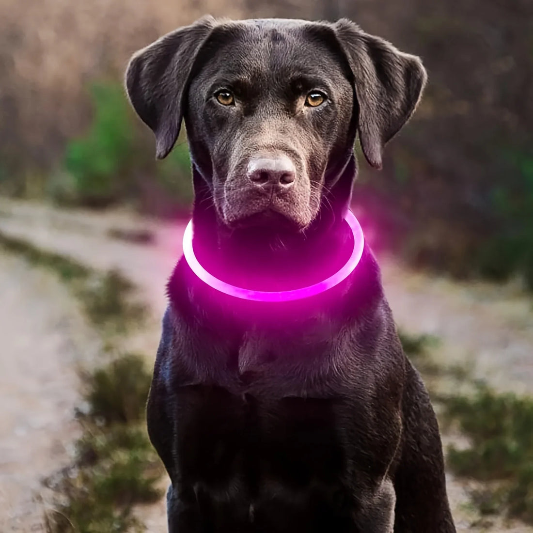 LED Light Dog Collar USB Rechargeable Luminous Safety