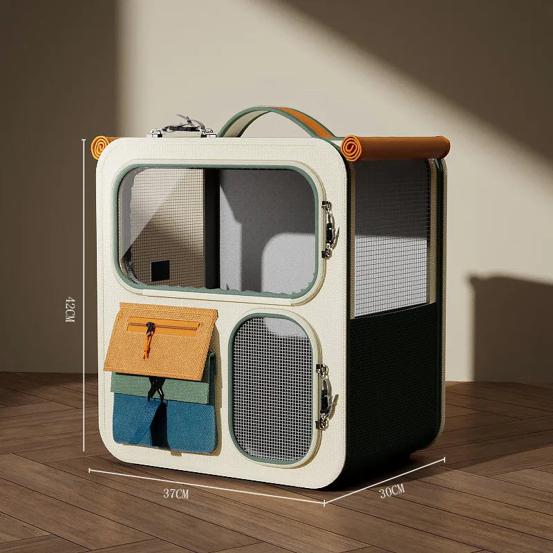 Rolling Cat Carrier With Wheels For Large Pets