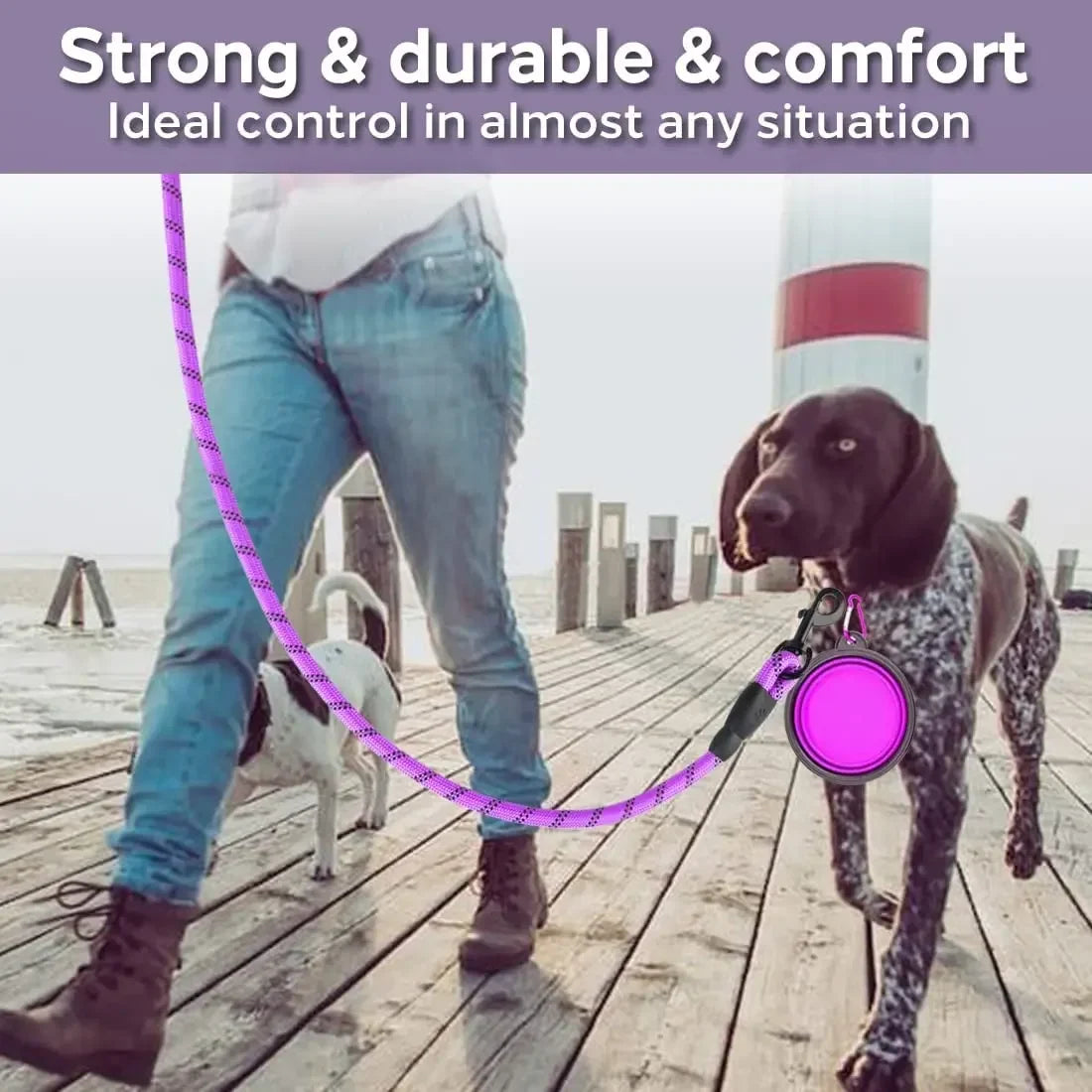 Strong Reflective Dog Leash For Small Large Dogs