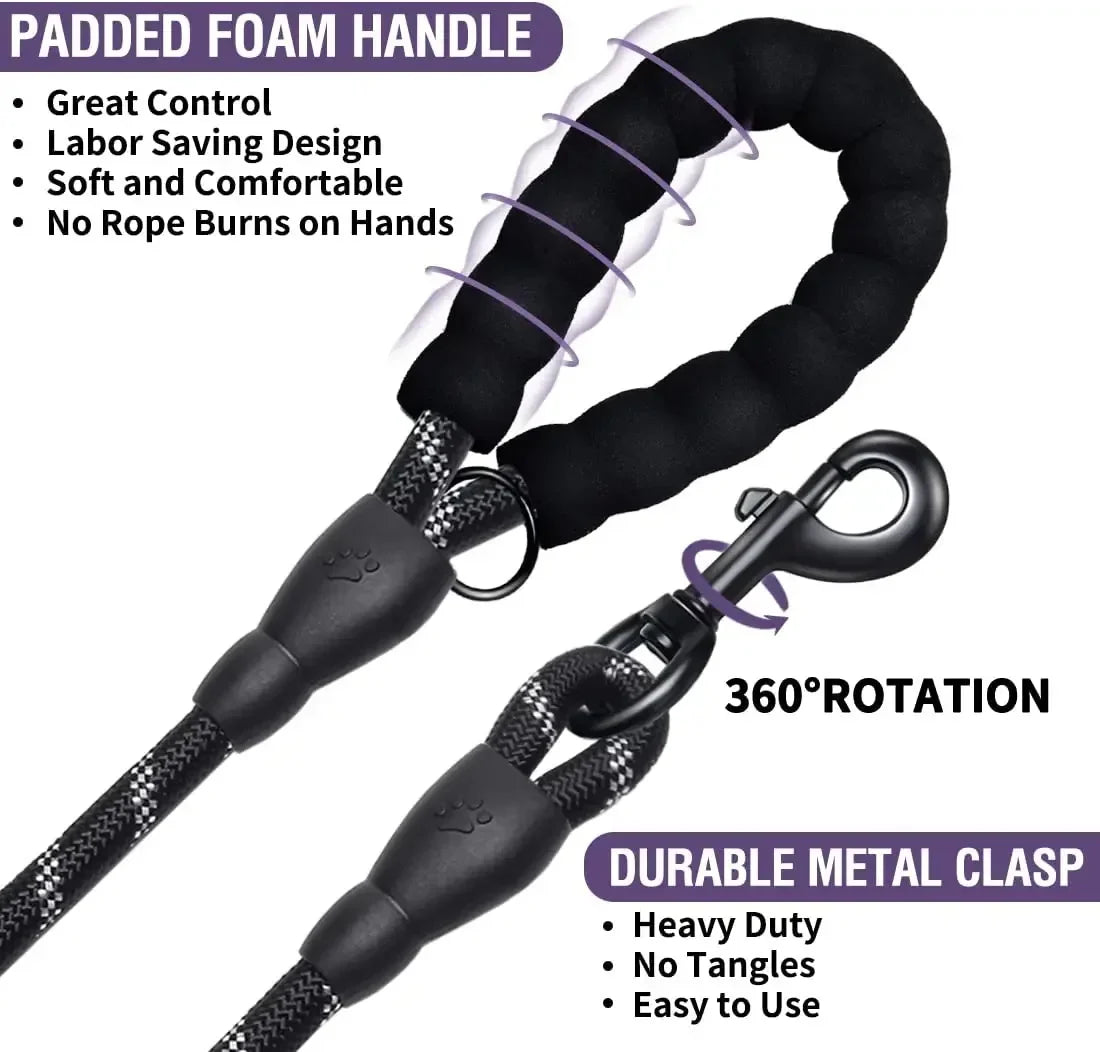 Strong Reflective Dog Leash For Small Large Dogs