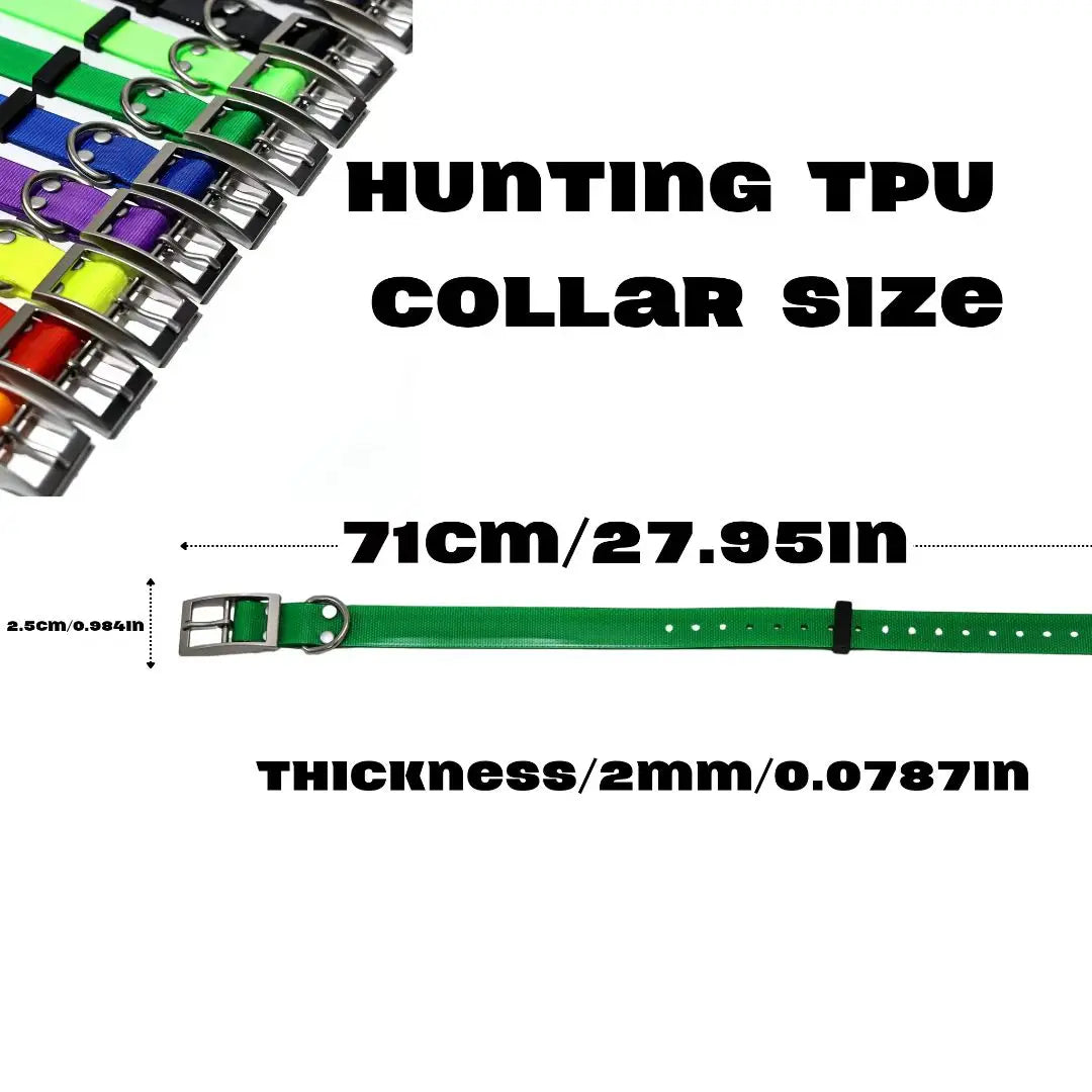2.5cm Wide TPU Dog Collar Waterproof Adjustable