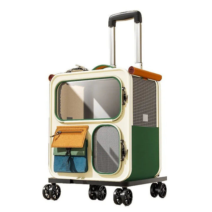 Rolling Cat Carrier With Wheels For Large Pets