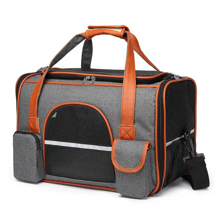 Anti-Collapse Pet Carrier Bag With Storage Pockets Travel