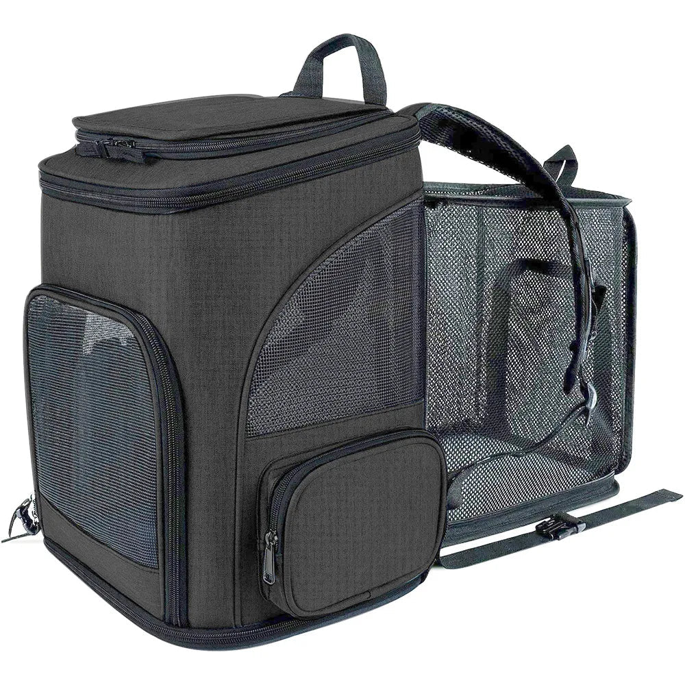 Expandable Pet Carrier Backpack For Cats Dogs Under