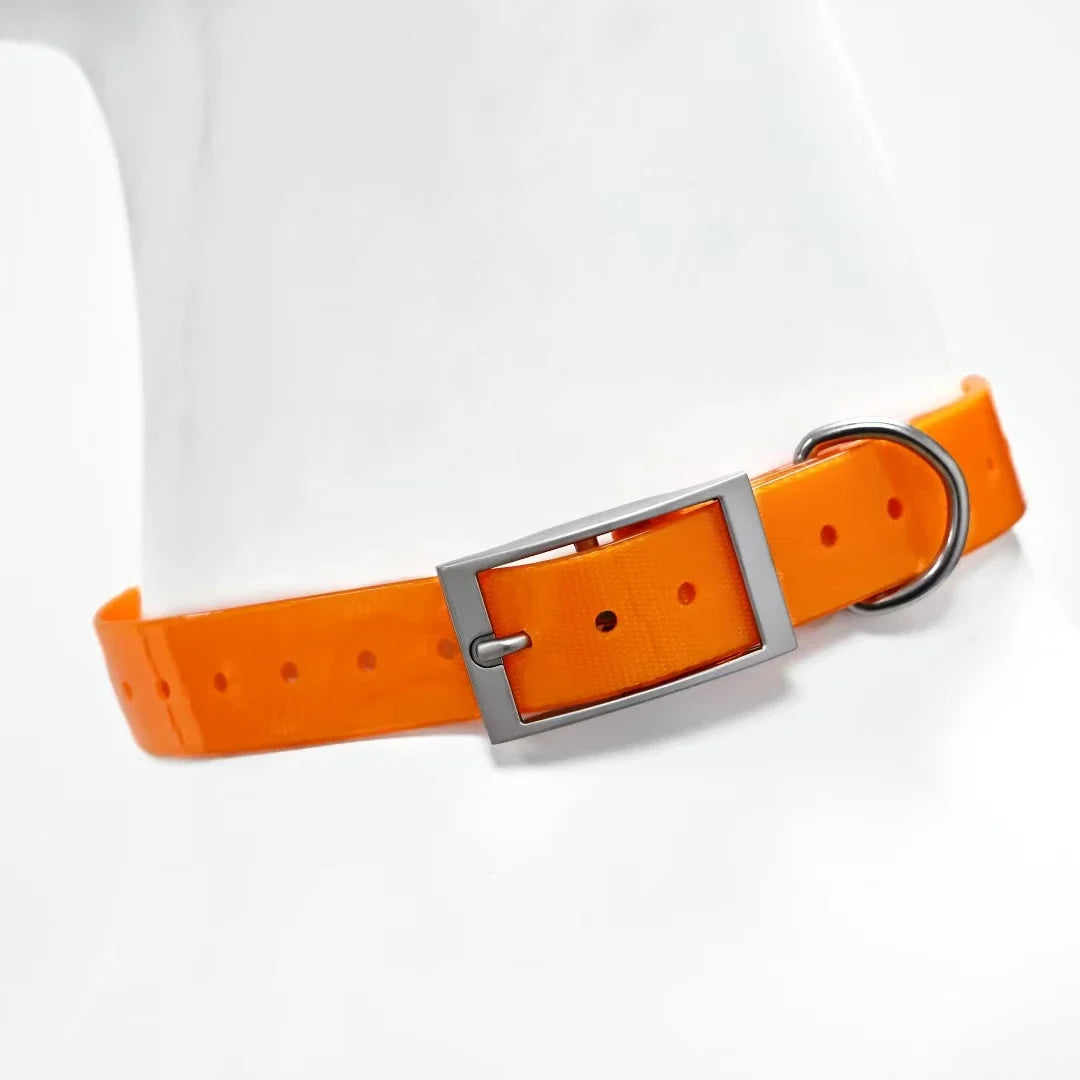 2.5cm Wide TPU Dog Collar Waterproof Adjustable
