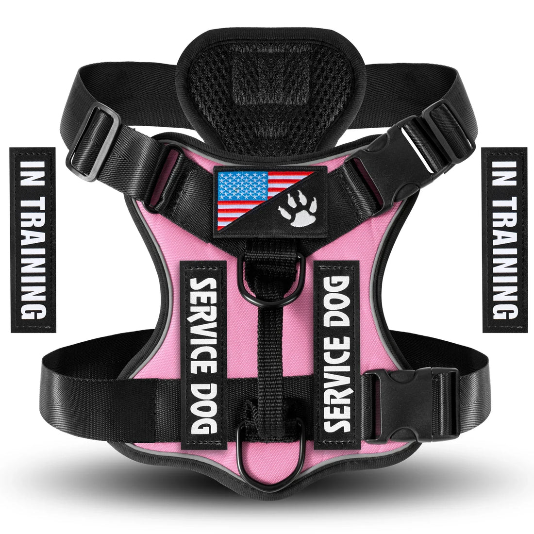 Reflective Service Dog Vest Harness With Five Patches