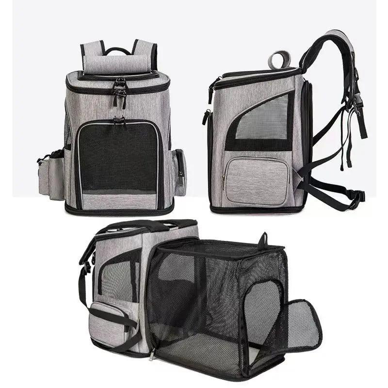 Expandable Pet Carrier Backpack For Cats Dogs Under