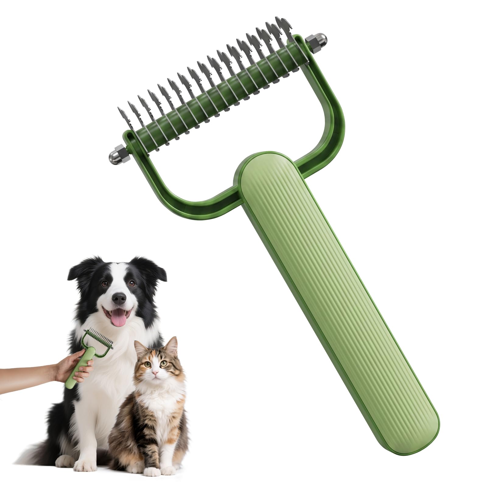Double-Sided Dematting Comb For Dogs Cats Thick Coats