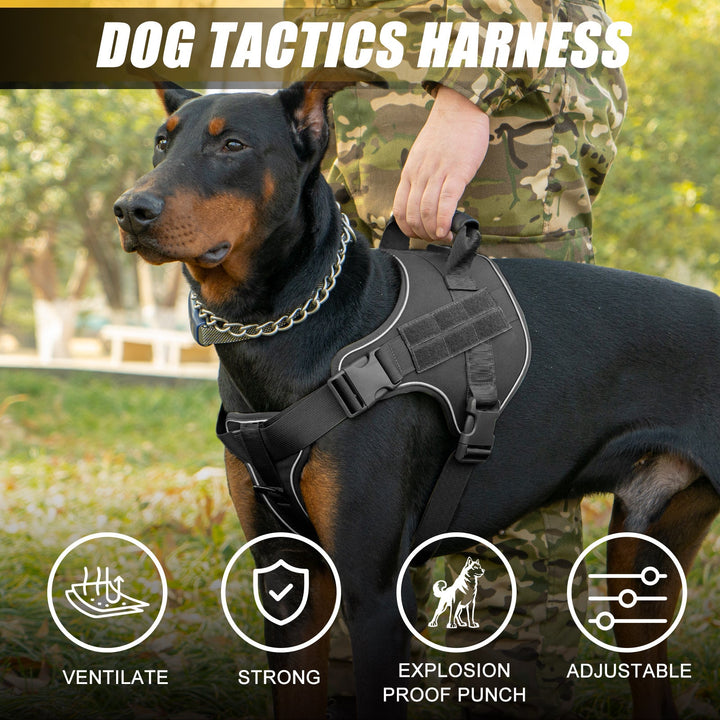 Tactical Dog Harness With Breathable Traction Rope