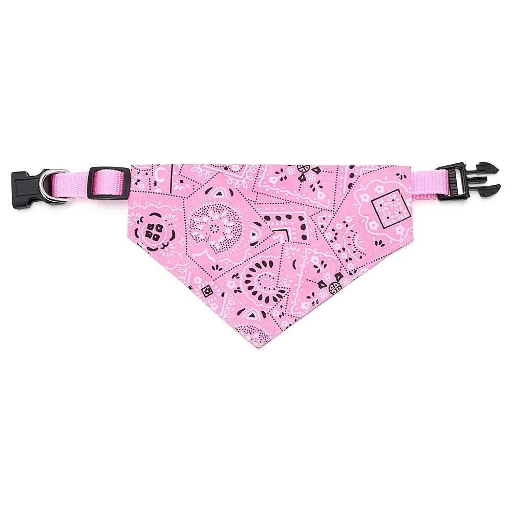 Adjustable Cotton Triangle Pet Bandana Scarf For Dogs