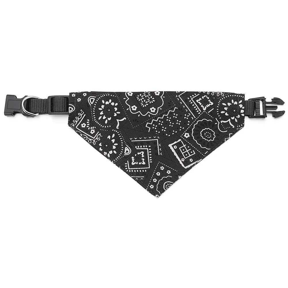 Adjustable Cotton Triangle Pet Bandana Scarf For Dogs