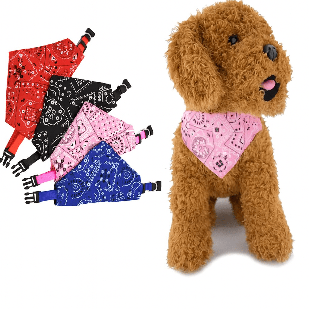 Adjustable Cotton Triangle Pet Bandana Scarf For Dogs