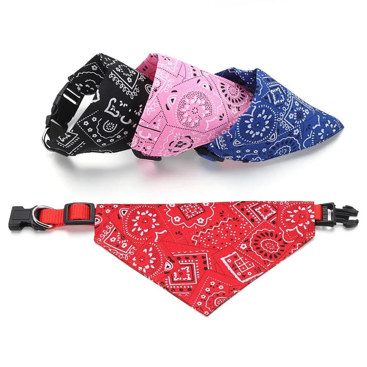 Adjustable Cotton Triangle Pet Bandana Scarf For Dogs