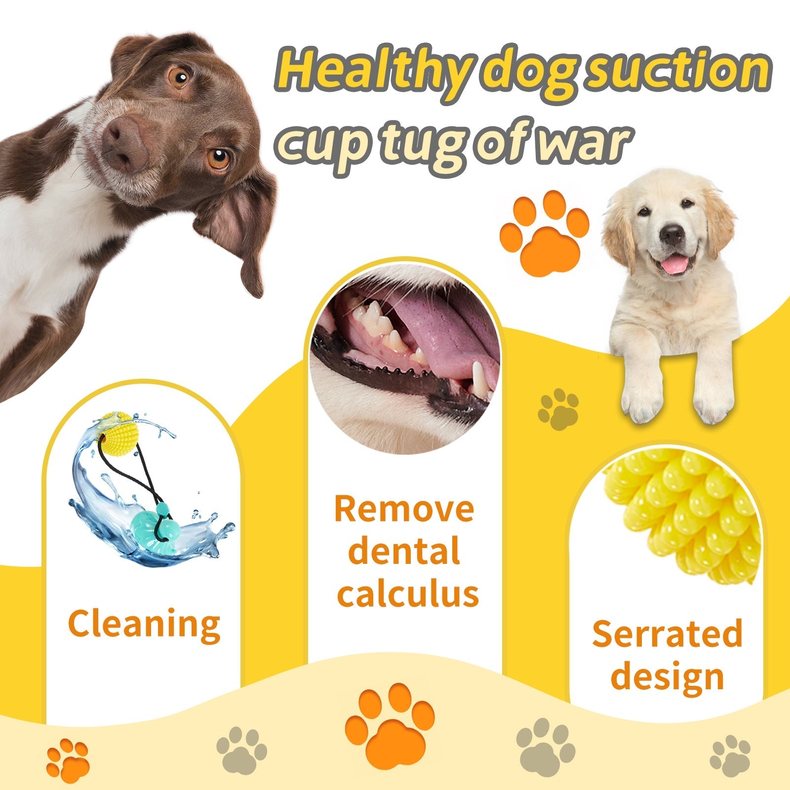 Corn Ball Suction Cup Dog Tug Of War Toy