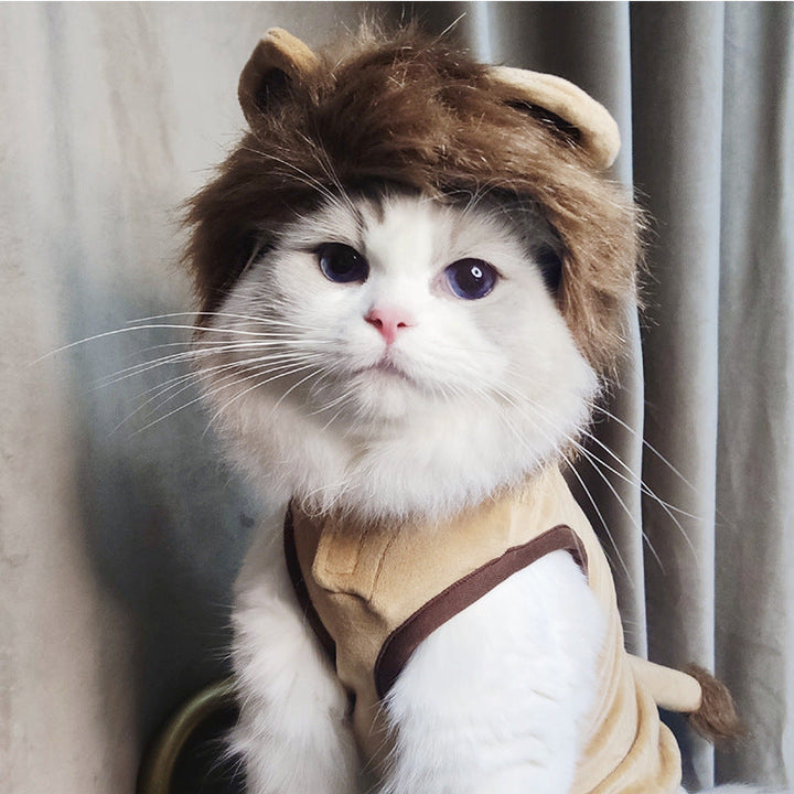 Lion Costume Clothes For Dogs Cats Halloween Pets